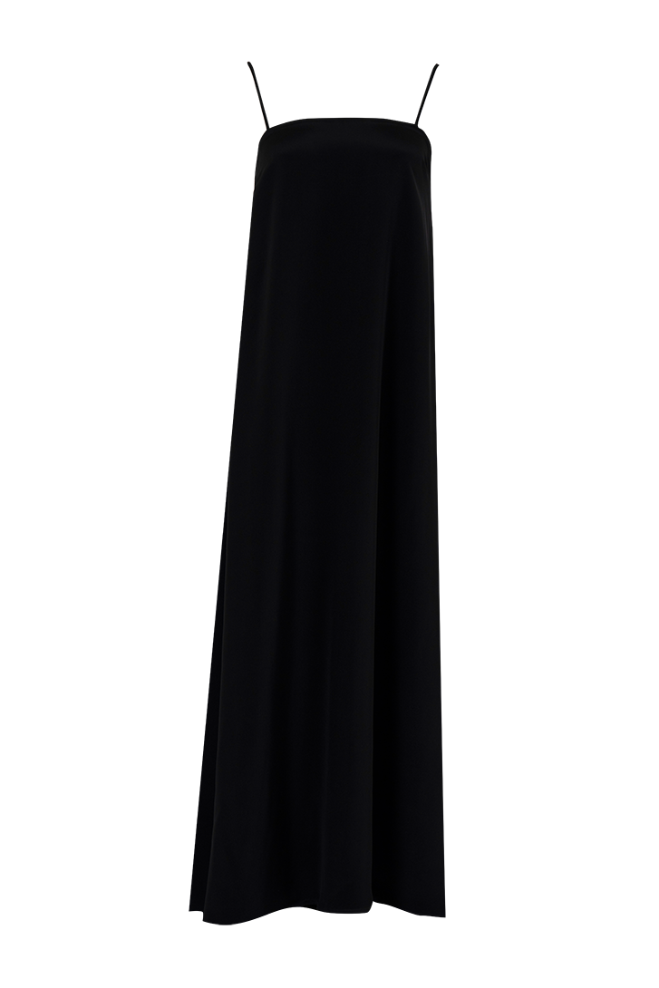 Christy dress | Black - Crepe silk