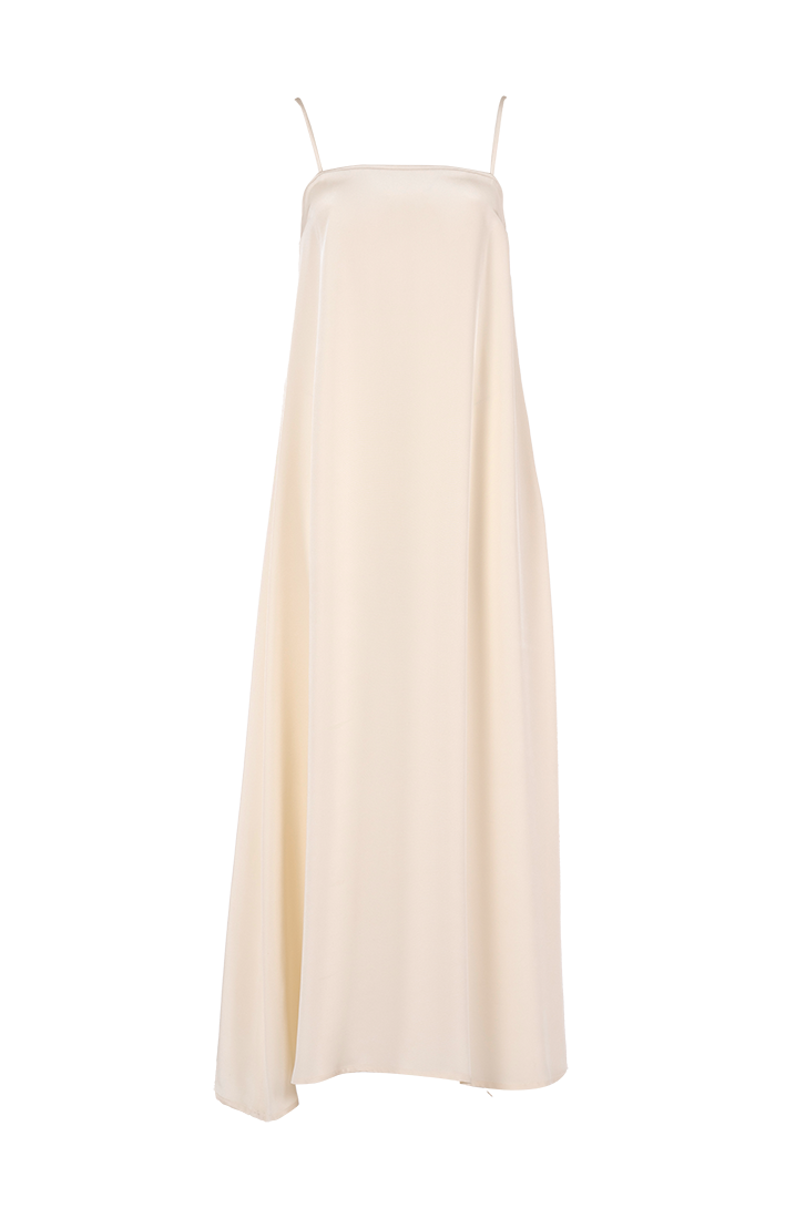 Christy dress | Off White - Crepe silk