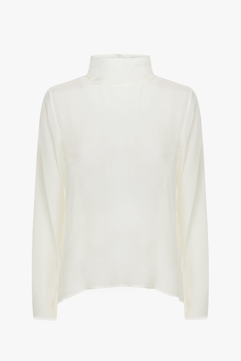 Clarice top | Off white - Chiffon silk