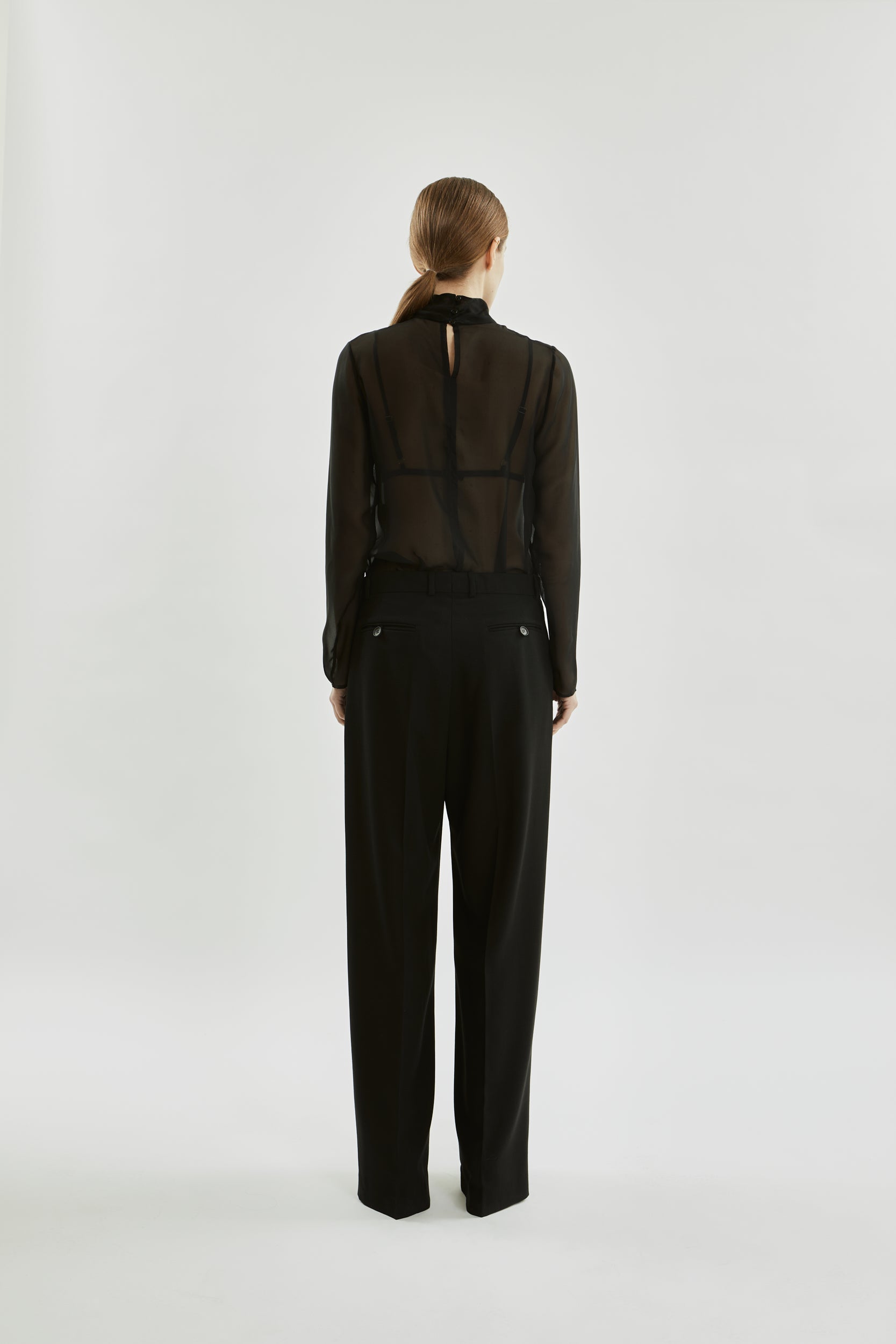 Clarice top | Black - Chiffon silk