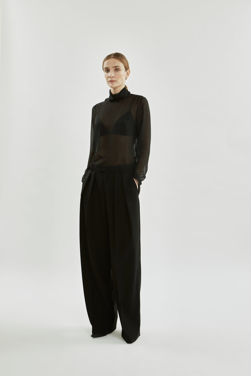 Clarice top | Black - Chiffon silk