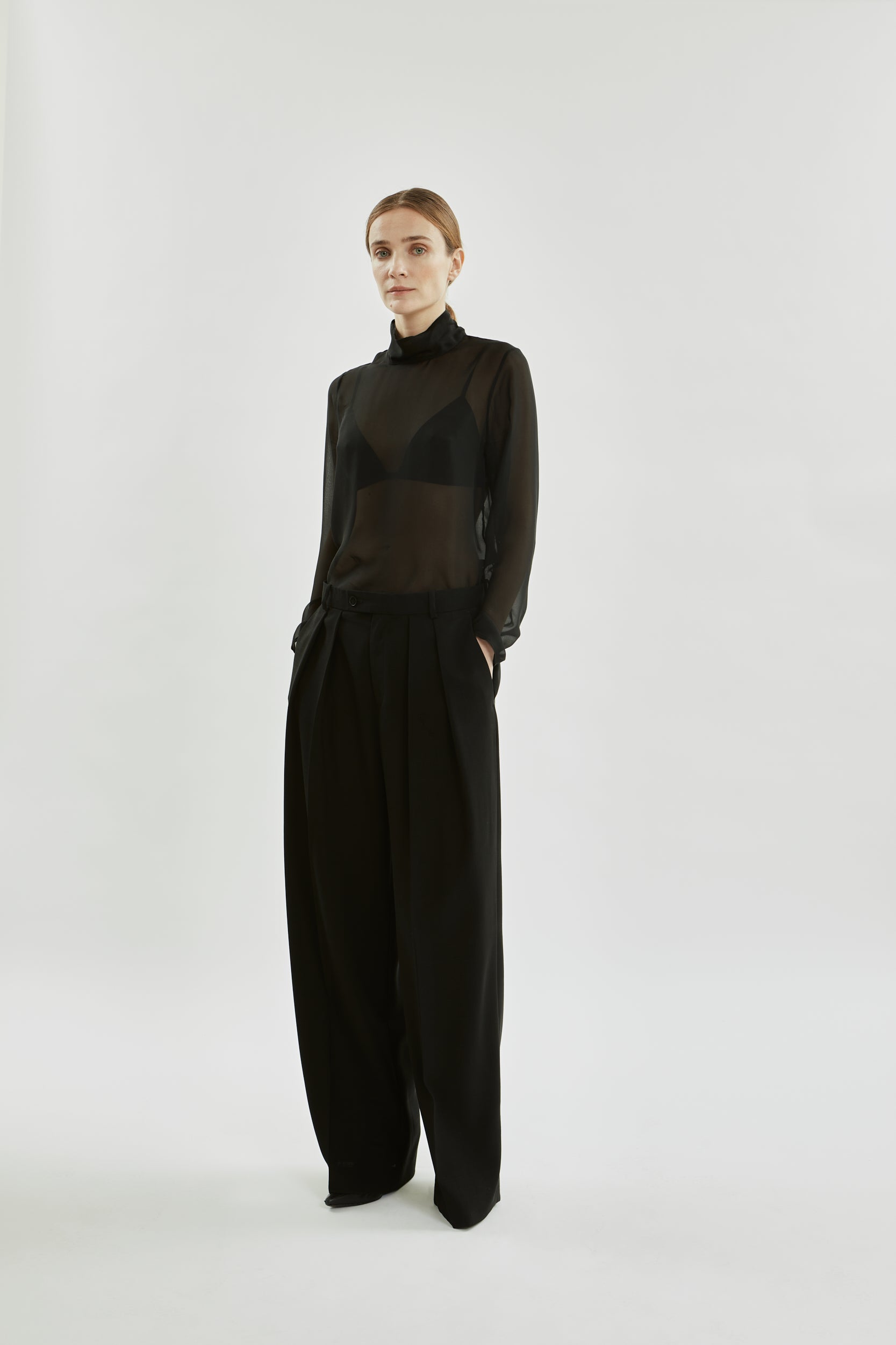 Clarice top | Black - Chiffon silk