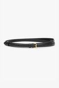 Colombina fine double belt | Black - Leather