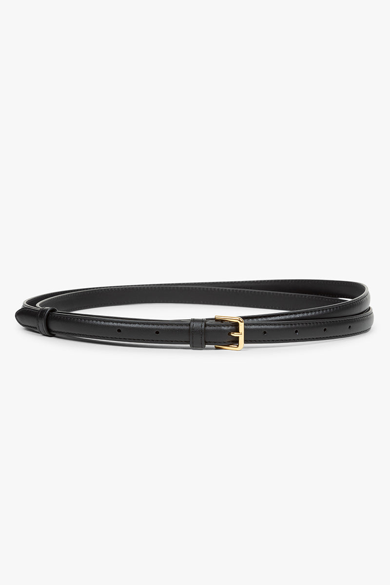 Colombina fine double belt | Black - Leather