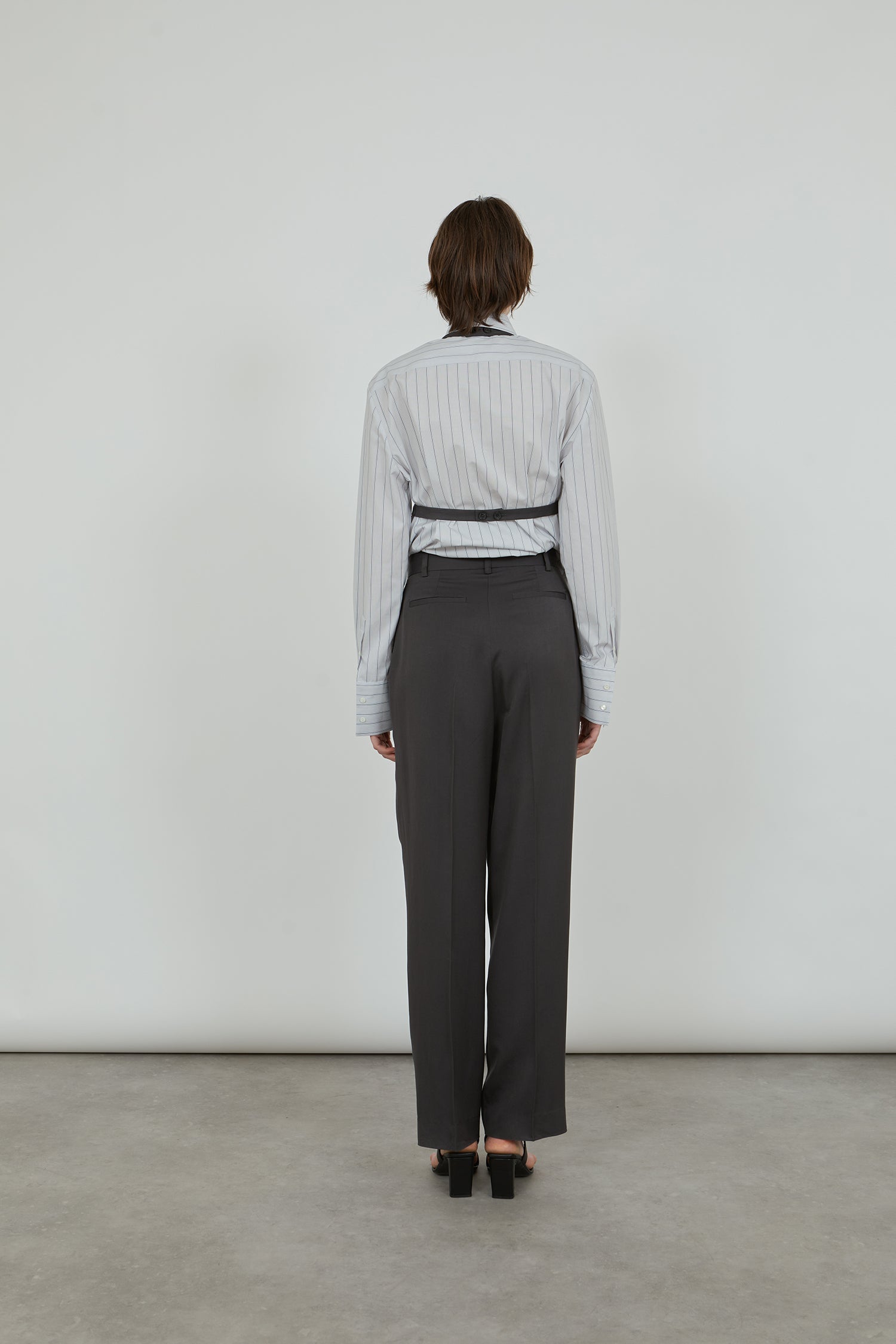 Constance trousers | Aubergine grey - Viscose