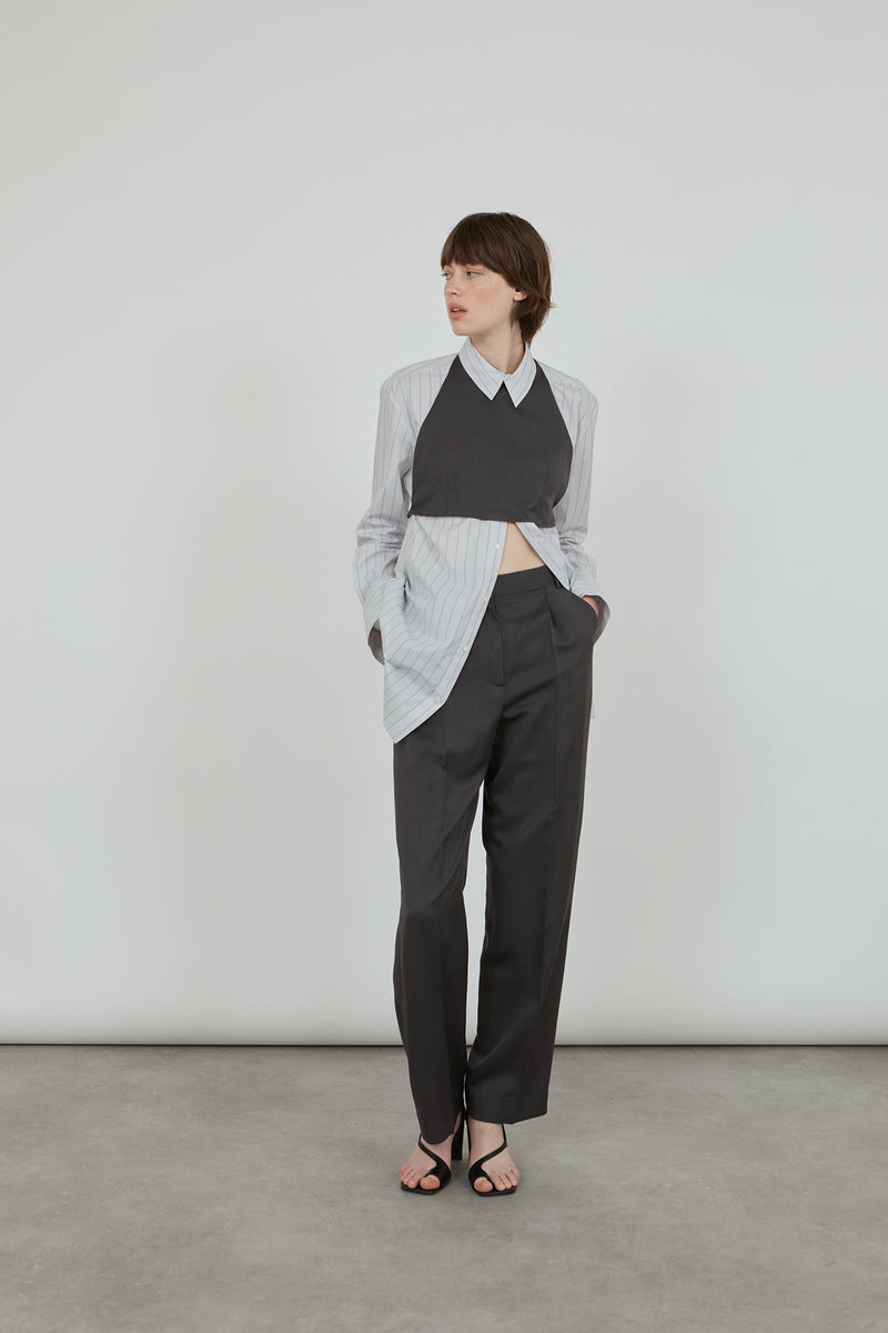Constance trousers | Aubergine grey - Viscose