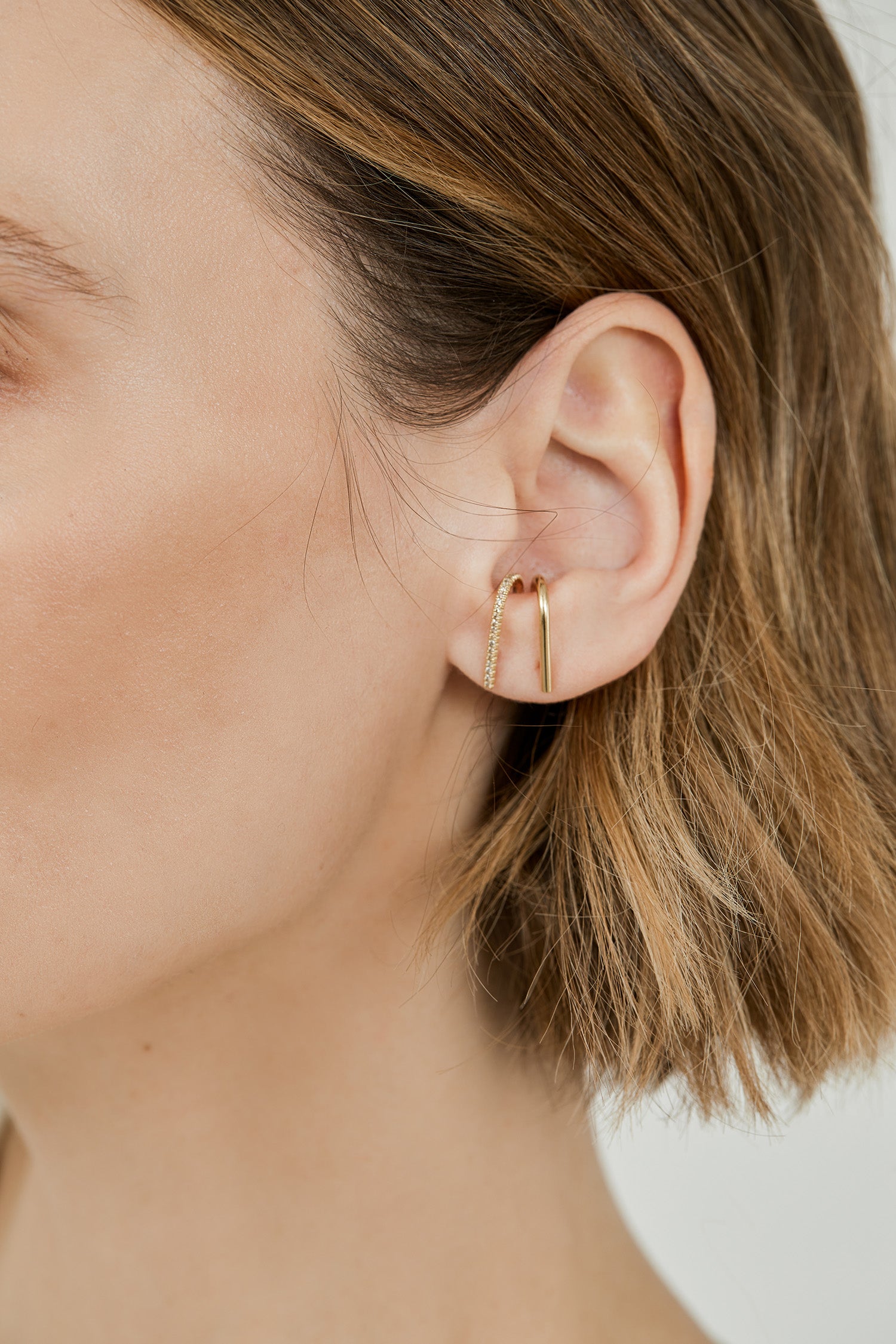 Cressida single earring | 18K gold - Diamonds