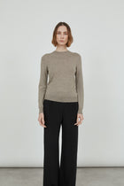 Maya knitted sweater | Biscuit - Ultrafine merino-cashmere-silk blend