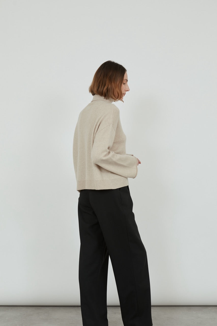 Alicia knit | Beige - Cashmere wool