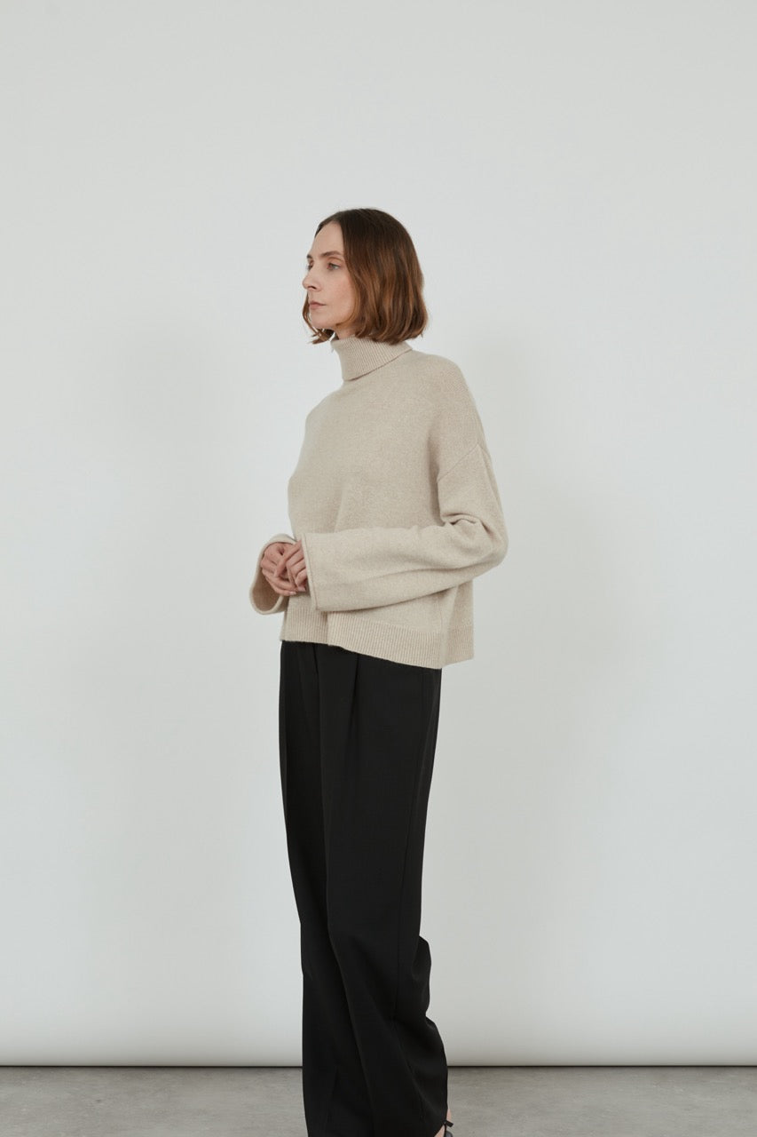 Alicia knit | Beige - Cashmere wool