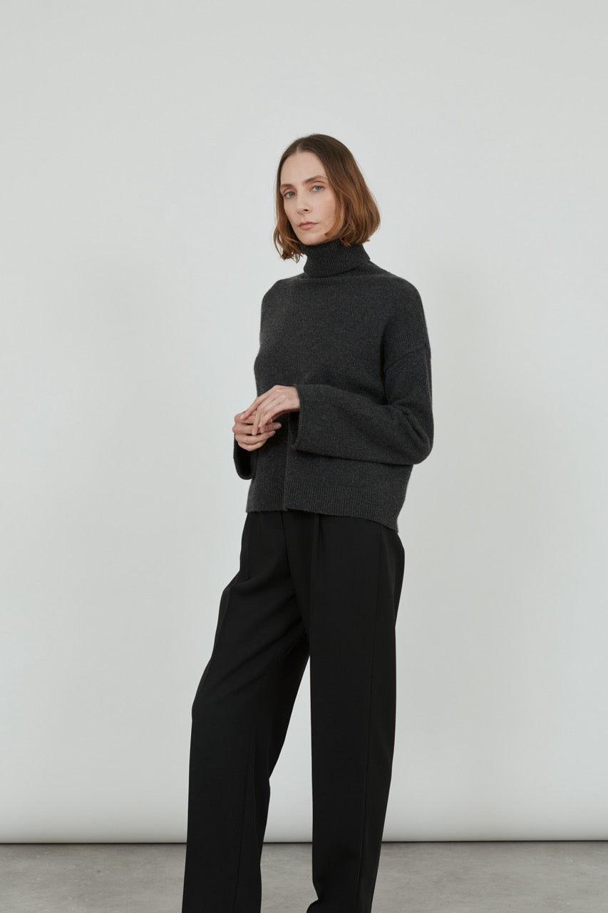 Alicia Knit | Donkergrijs - kasjmier