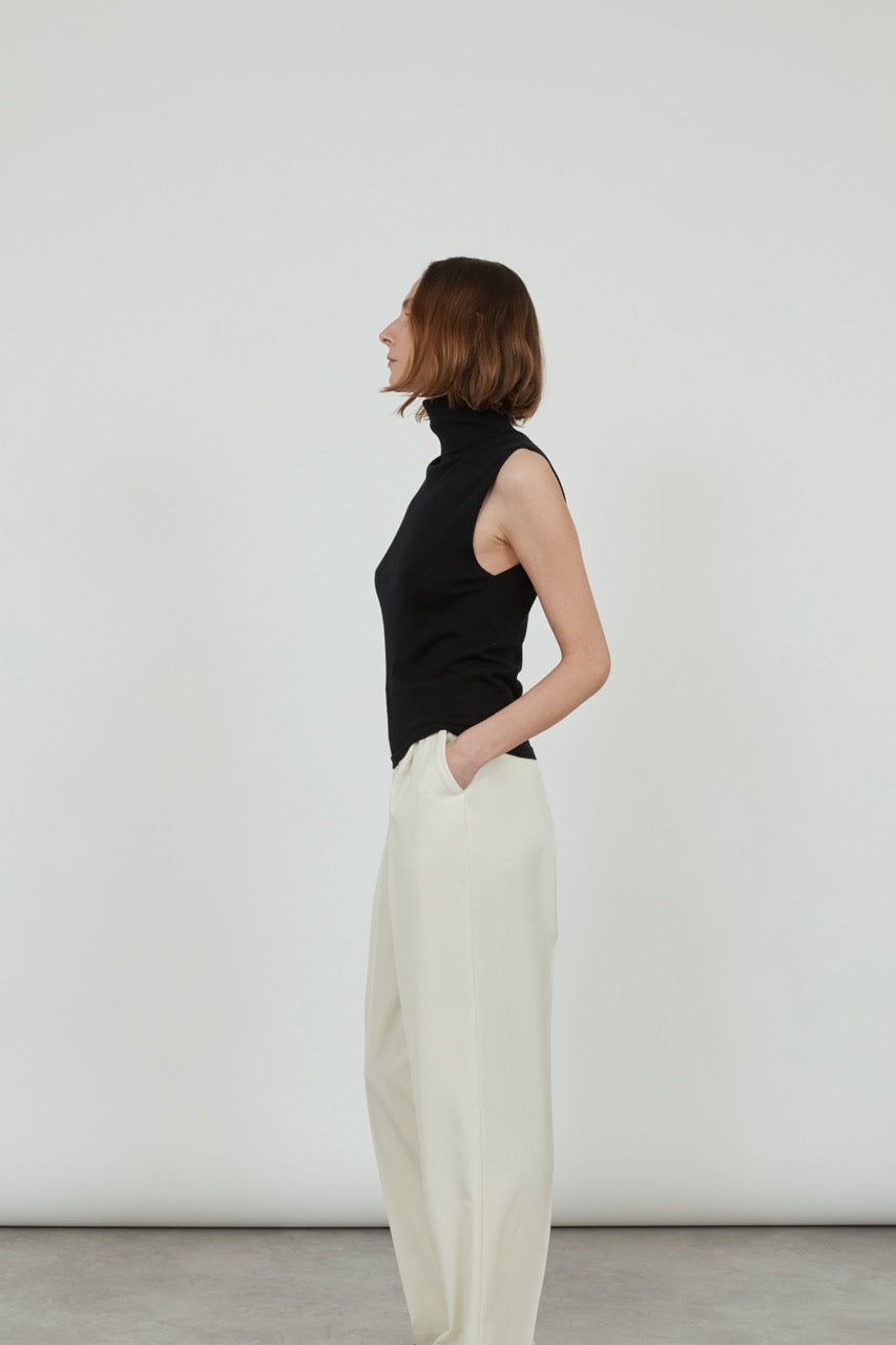 Deborah knitted top | Black - Ultrafine merino-cashmere-silk blend