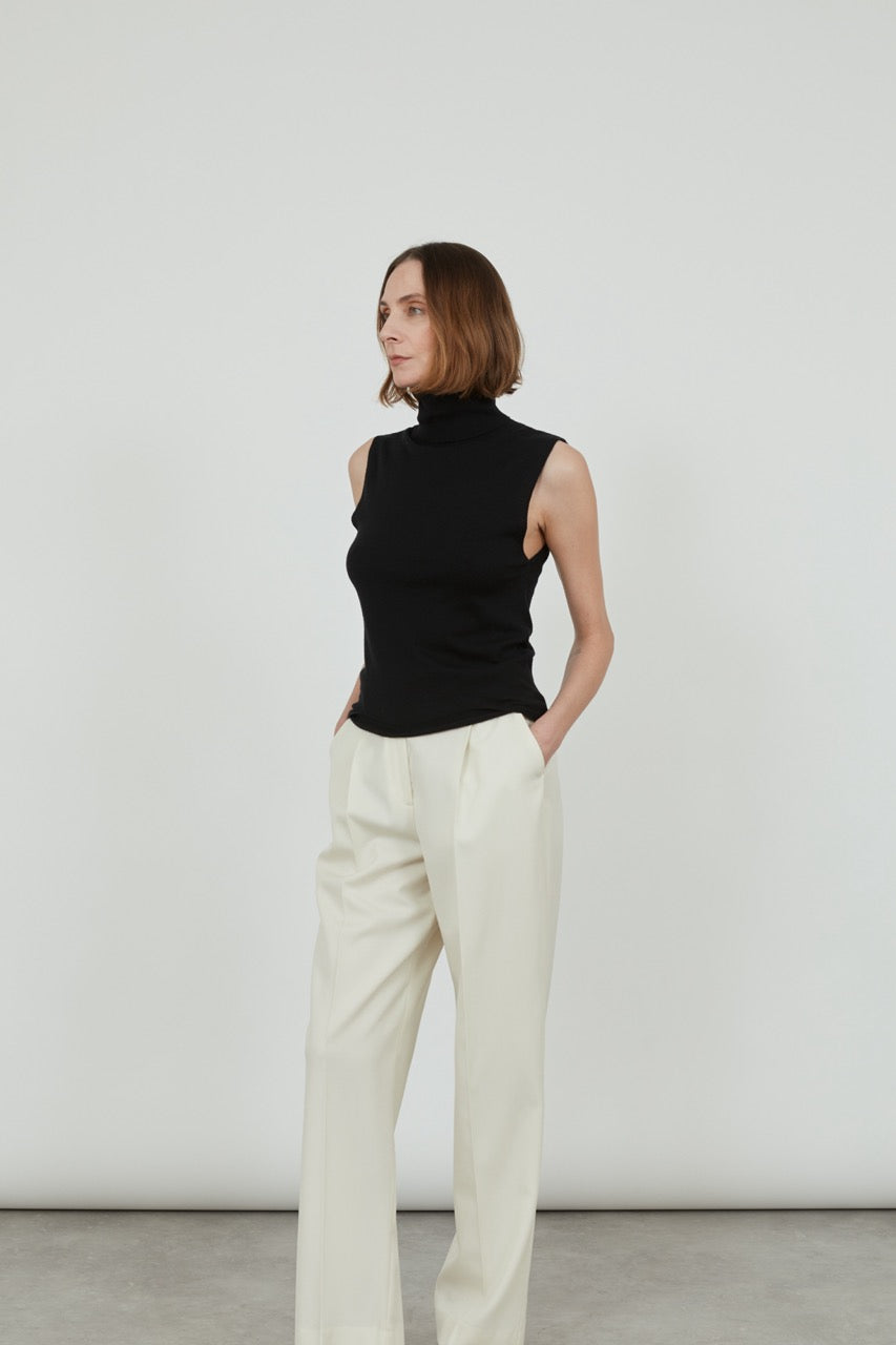 Deborah knitted top | Black - Ultrafine merino-cashmere-silk blend