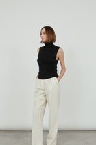 Deborah knitted top | Black - Ultrafine merino-cashmere-silk blend