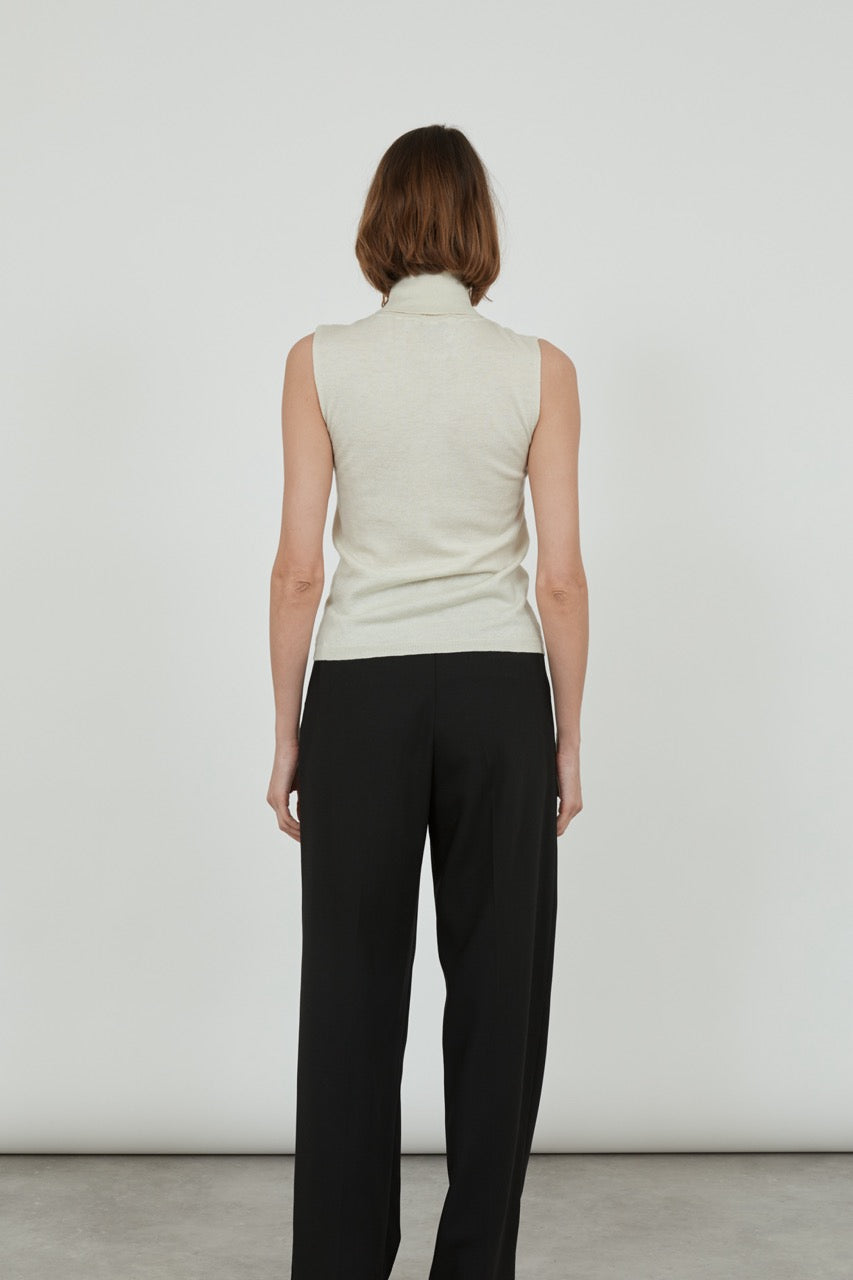 Deborah knitted top | Off white - Ultrafine merino-cashmere-silk blend