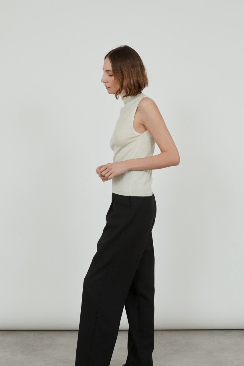 Deborah knitted top | Off white - Ultrafine merino-cashmere-silk blend