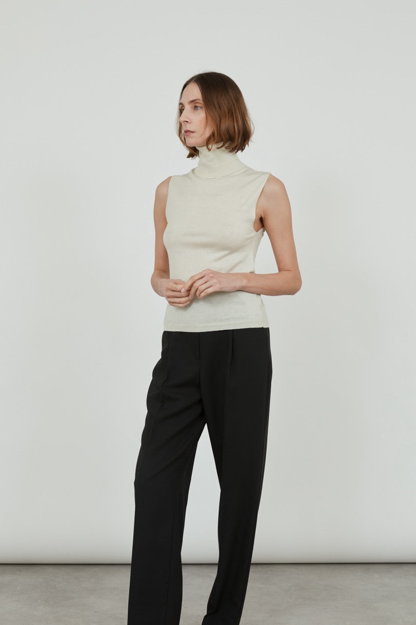 Deborah knitted top | Off white - Ultrafine merino-cashmere-silk blend