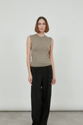 Emma knitted top | Biscuit - Ultrafine merino-cashmere-silk blend