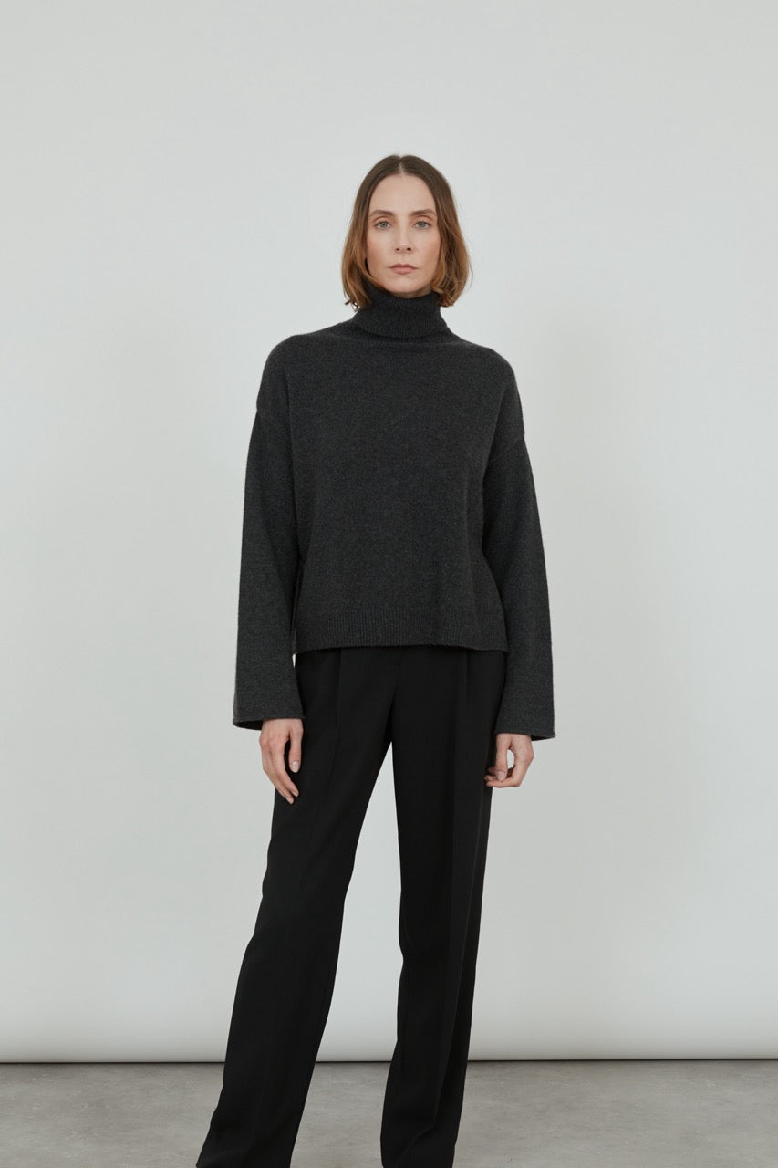 Alicia Knit | Donkergrijs - kasjmier