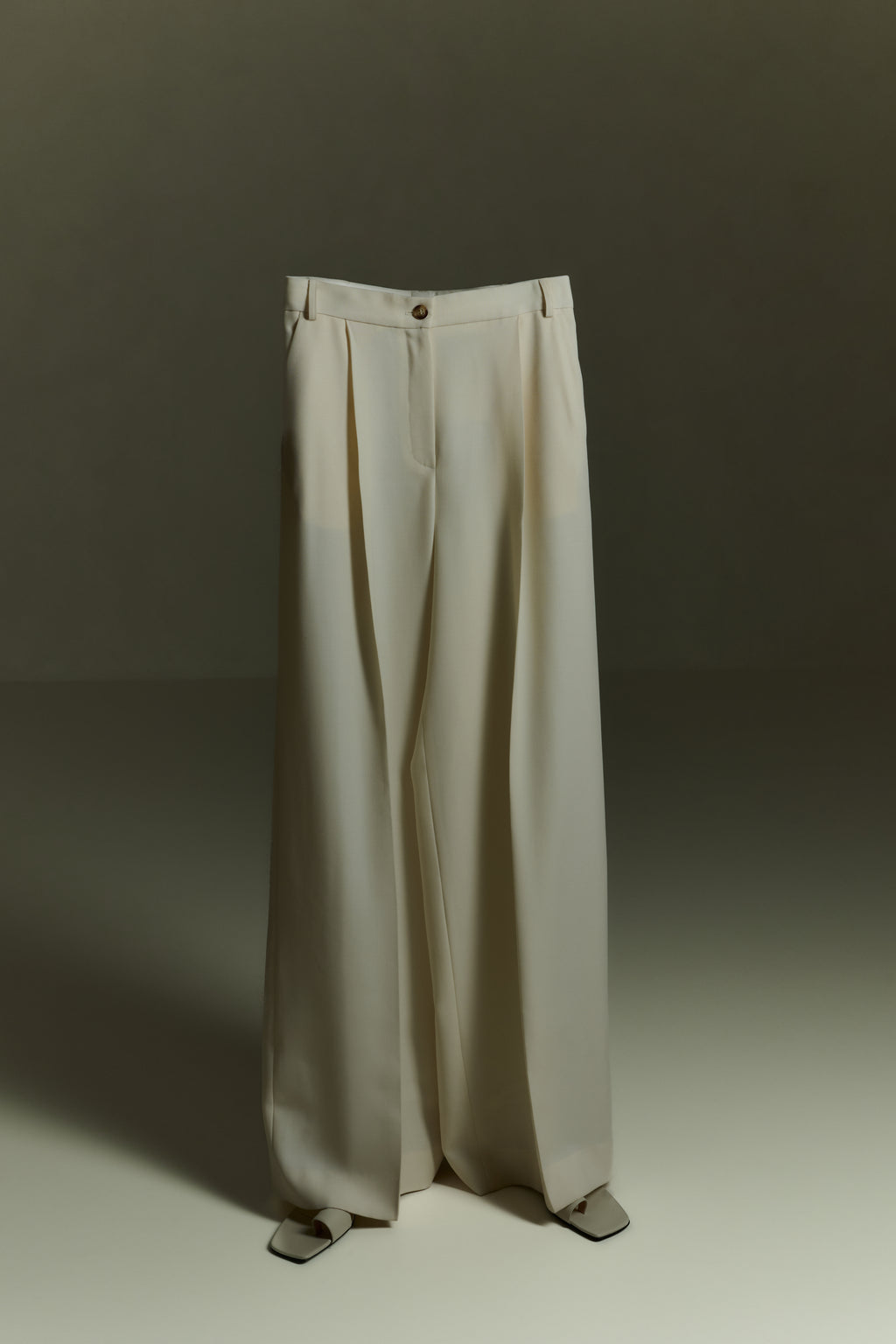 Dalida trousers | Off white - Virgin wool