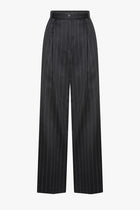 Dalida trousers | Pinstriped - Virgin wool & silk blend