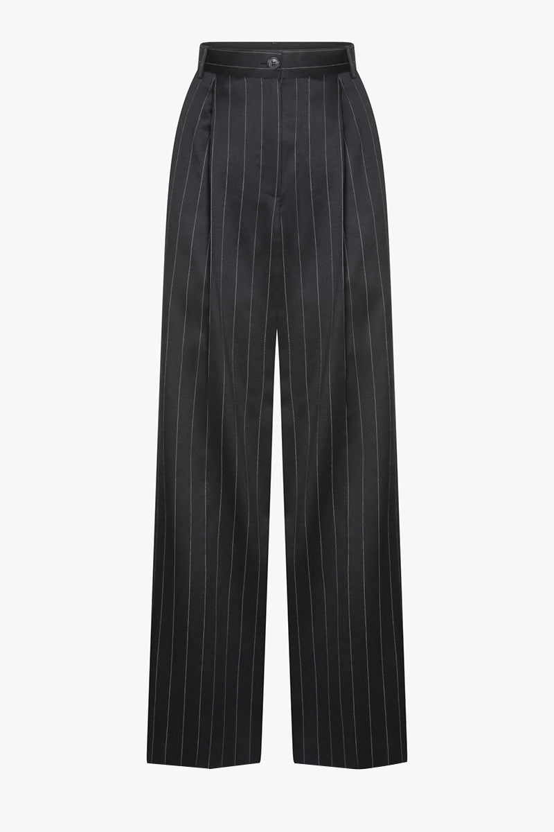 Dalida trousers | Pinstriped - Virgin wool & silk blend