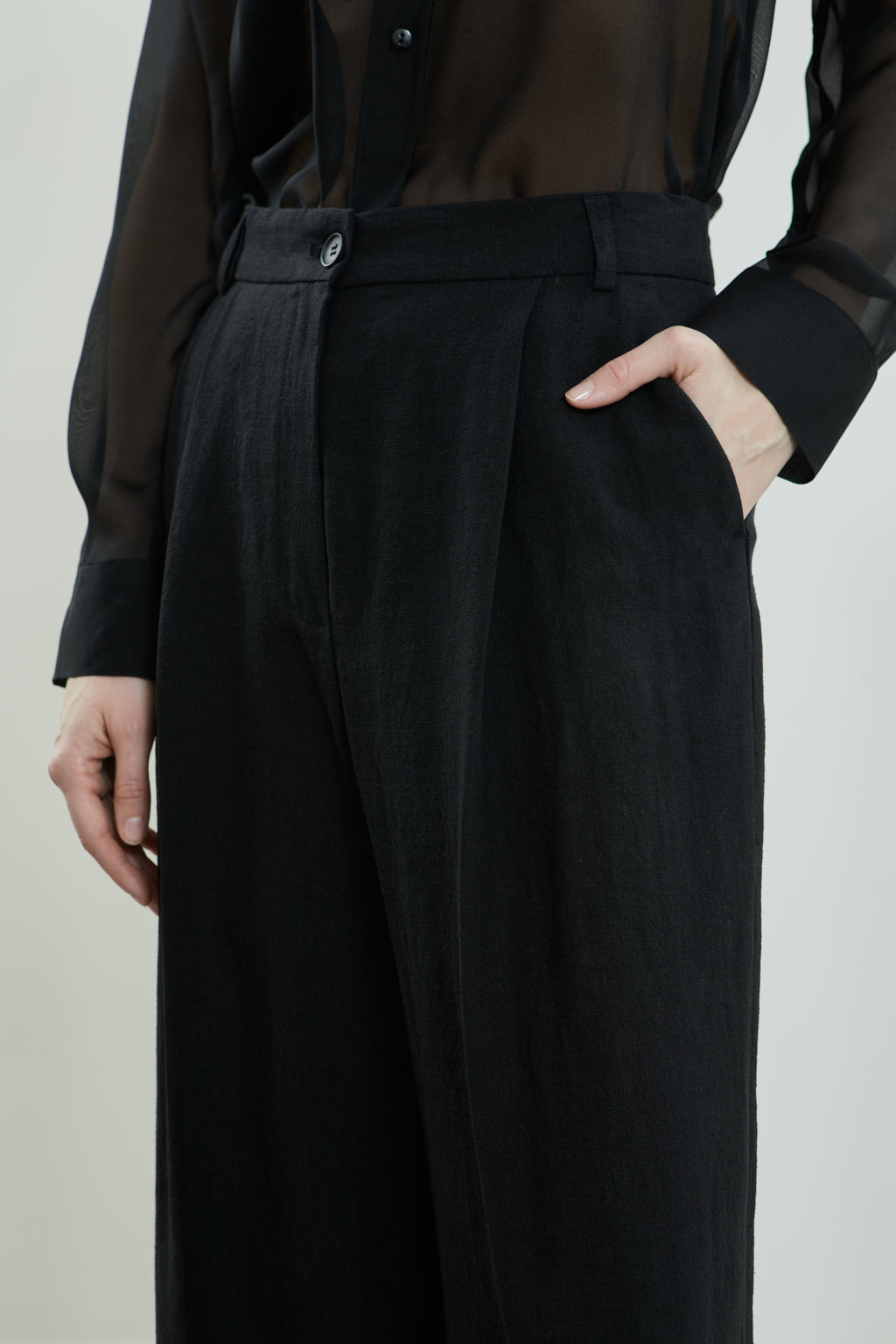 Dalida trousers | Black - Linen