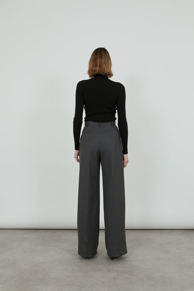 Dalida trousers | Dark Grey - Virgin wool