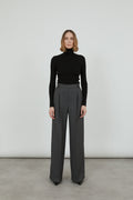 Dalida trousers | Dark grey - Virgin wool