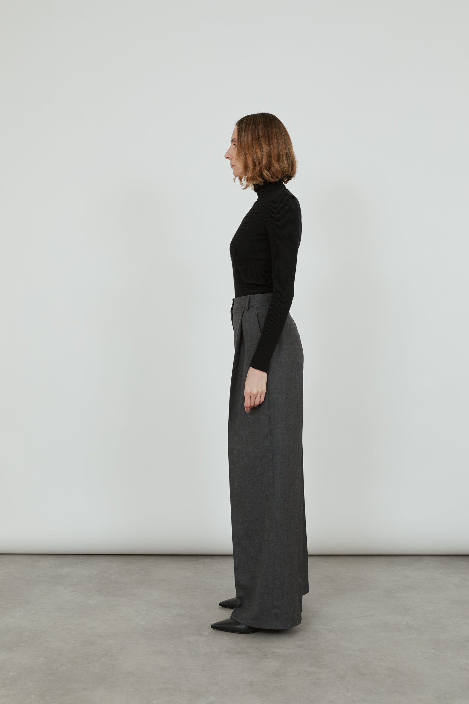 Dalida trousers | Dark grey - Virgin wool