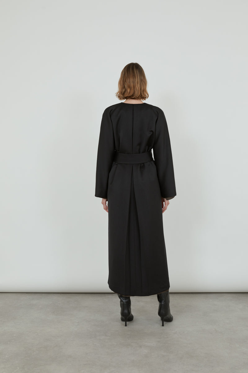Dana coat | Black - Virgin wool