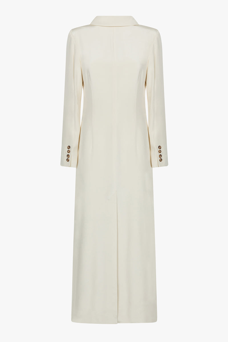 Tailored Short Darlena blazerdress | Off white - Crepe silk