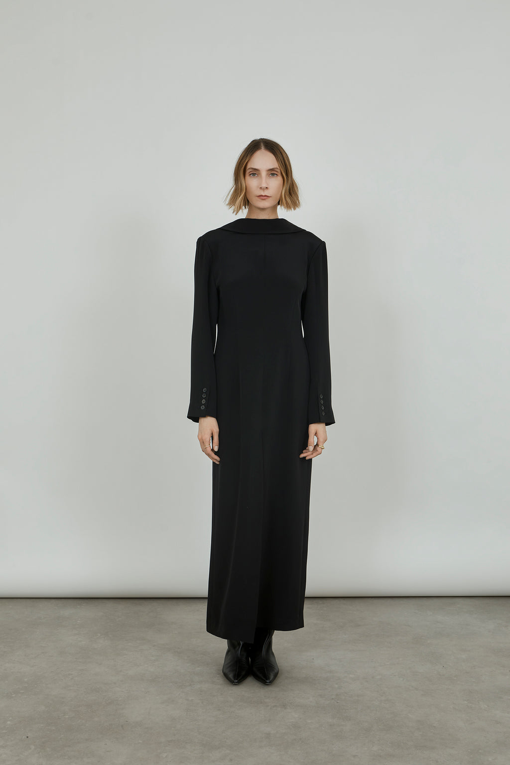 Darlena blazerdress | Black - Crepe silk