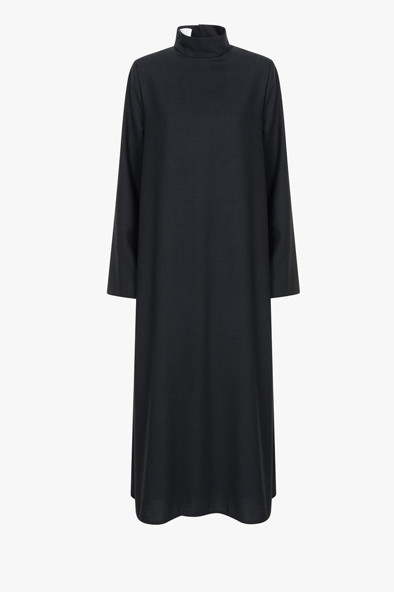 Delinah dress | Midnight blue - Virgin wool