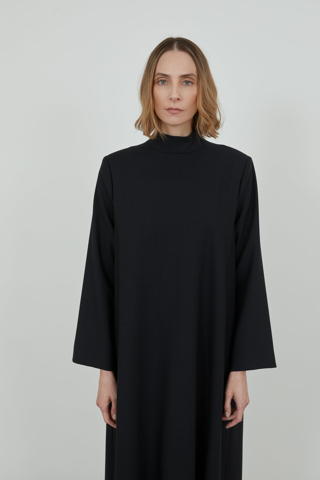 Delinah dress | Black - Virgin wool