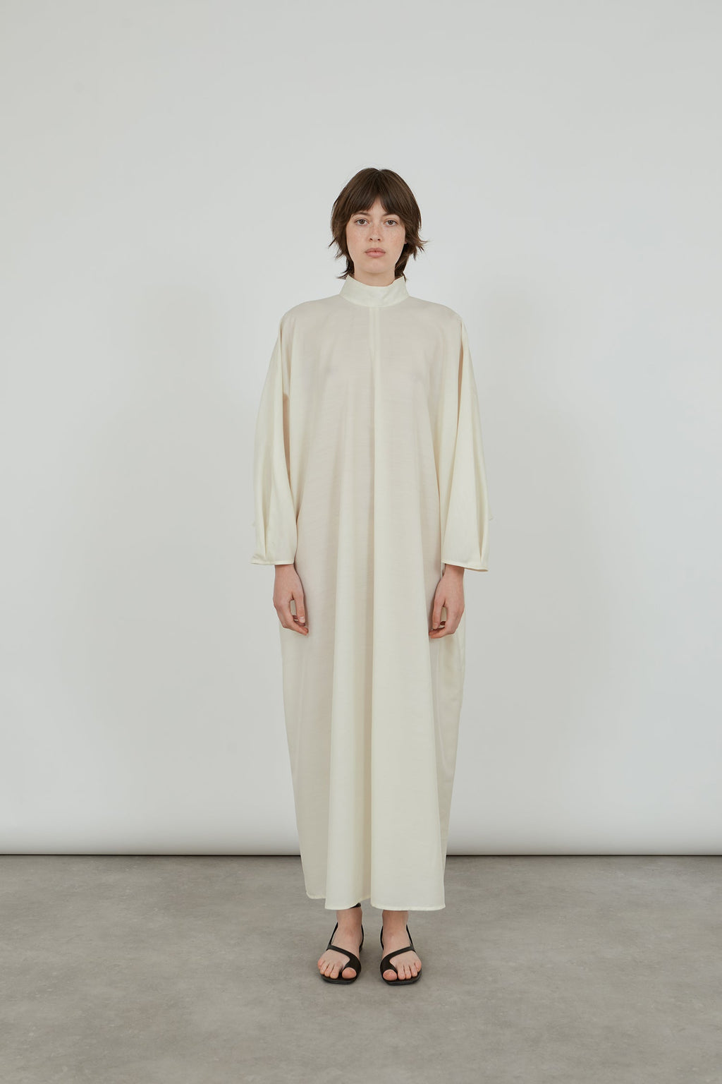 Emiko dress | Off white - Wool silk blend
