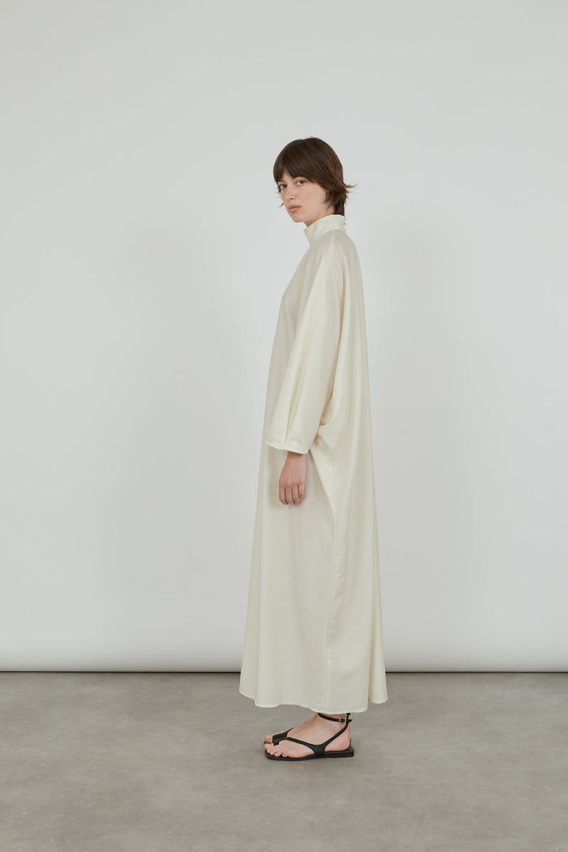 Emiko dress | Off white - Wool silk blend