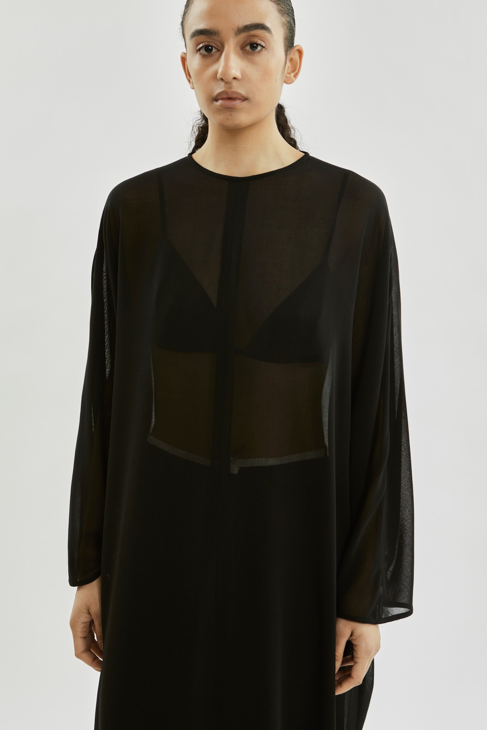 Epione dress | Black - Virgin wool