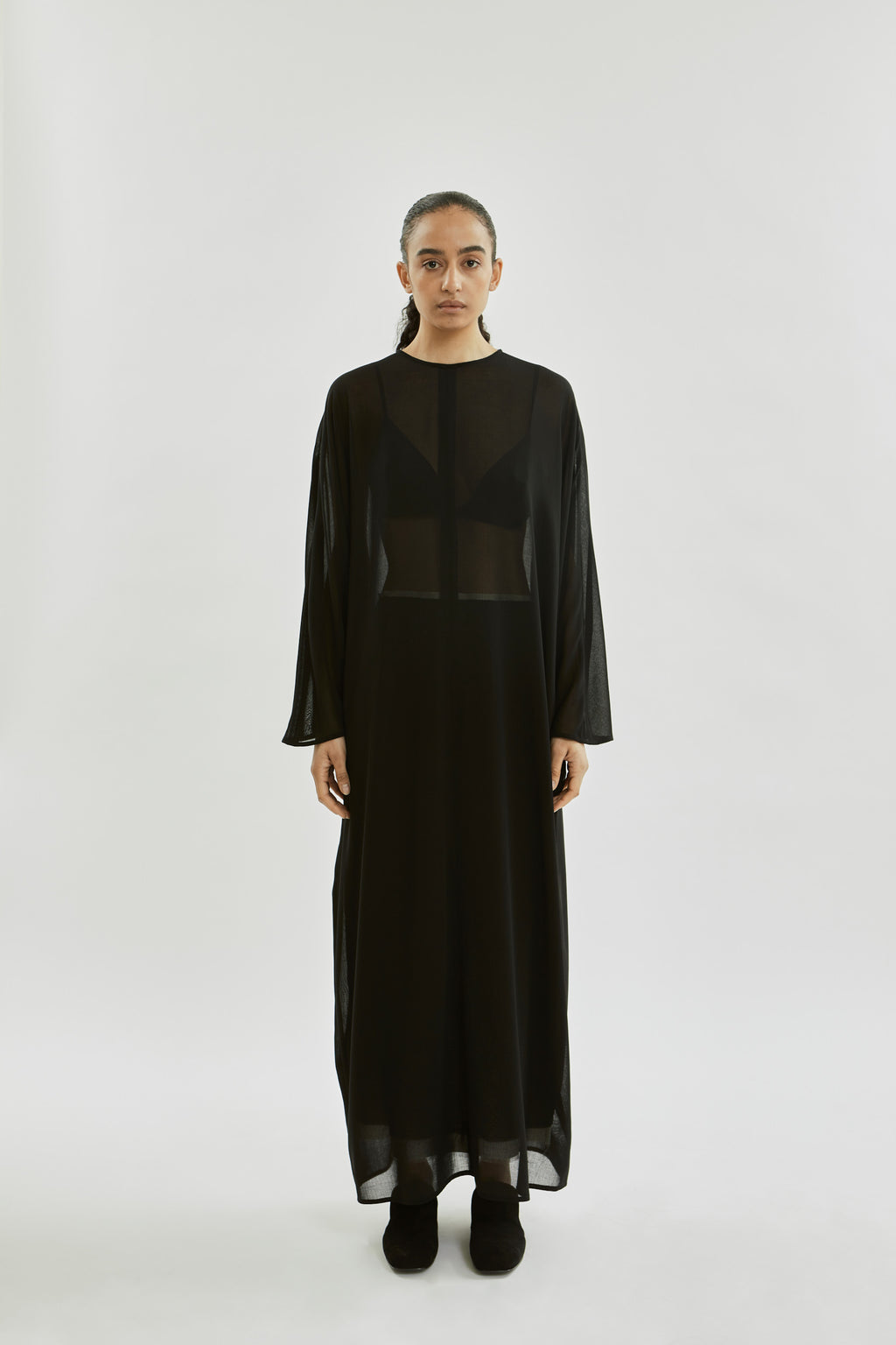 Epione dress | Black - Virgin wool