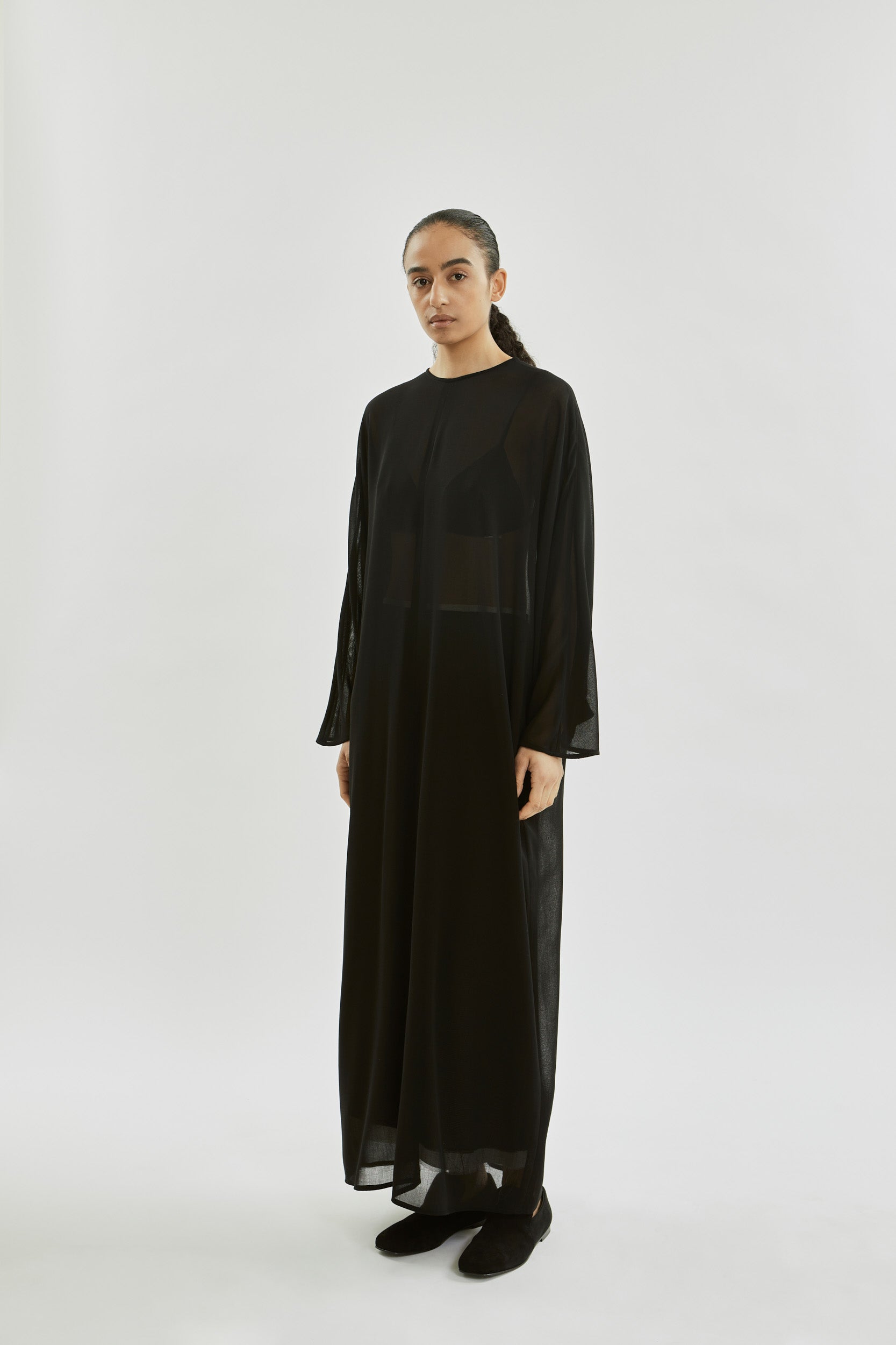 Epione dress | Black - Virgin wool