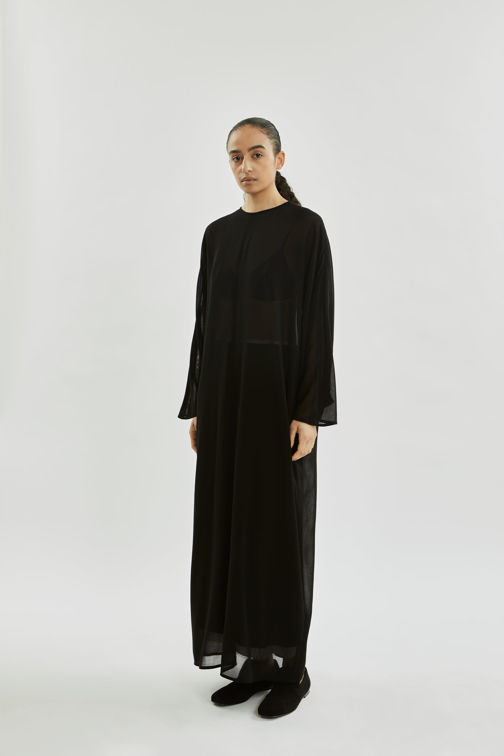 Epione dress | Black - Virgin wool