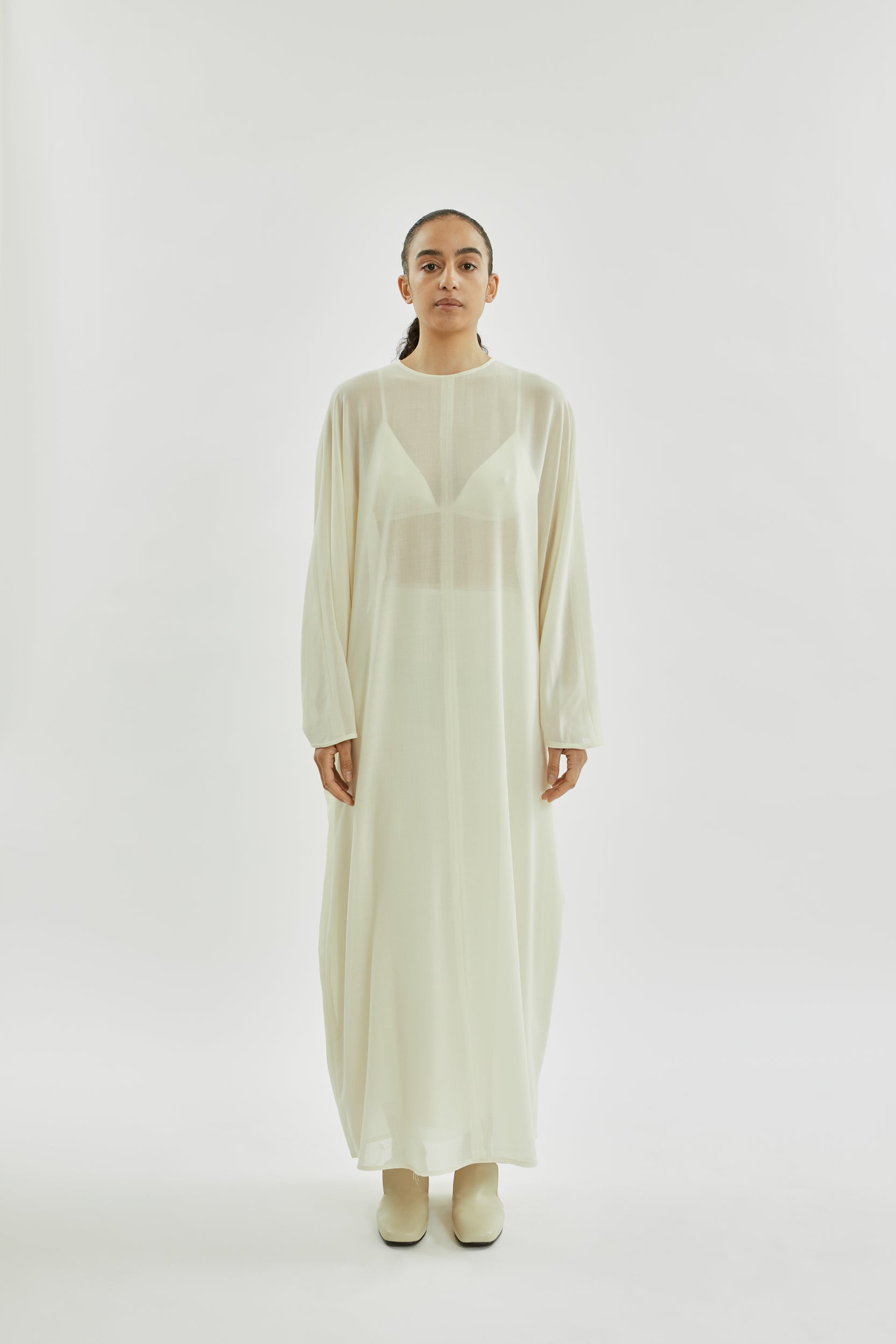 Epione dress | Off white - Virgin wool