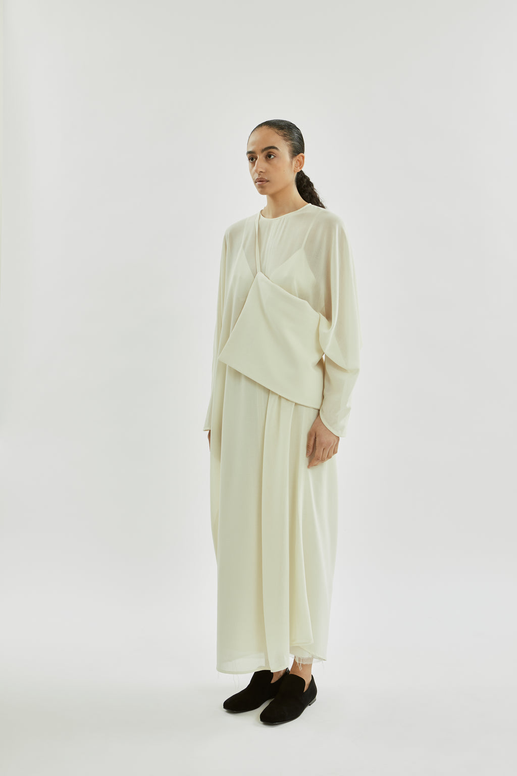 Epione dress | Off white - Virgin wool