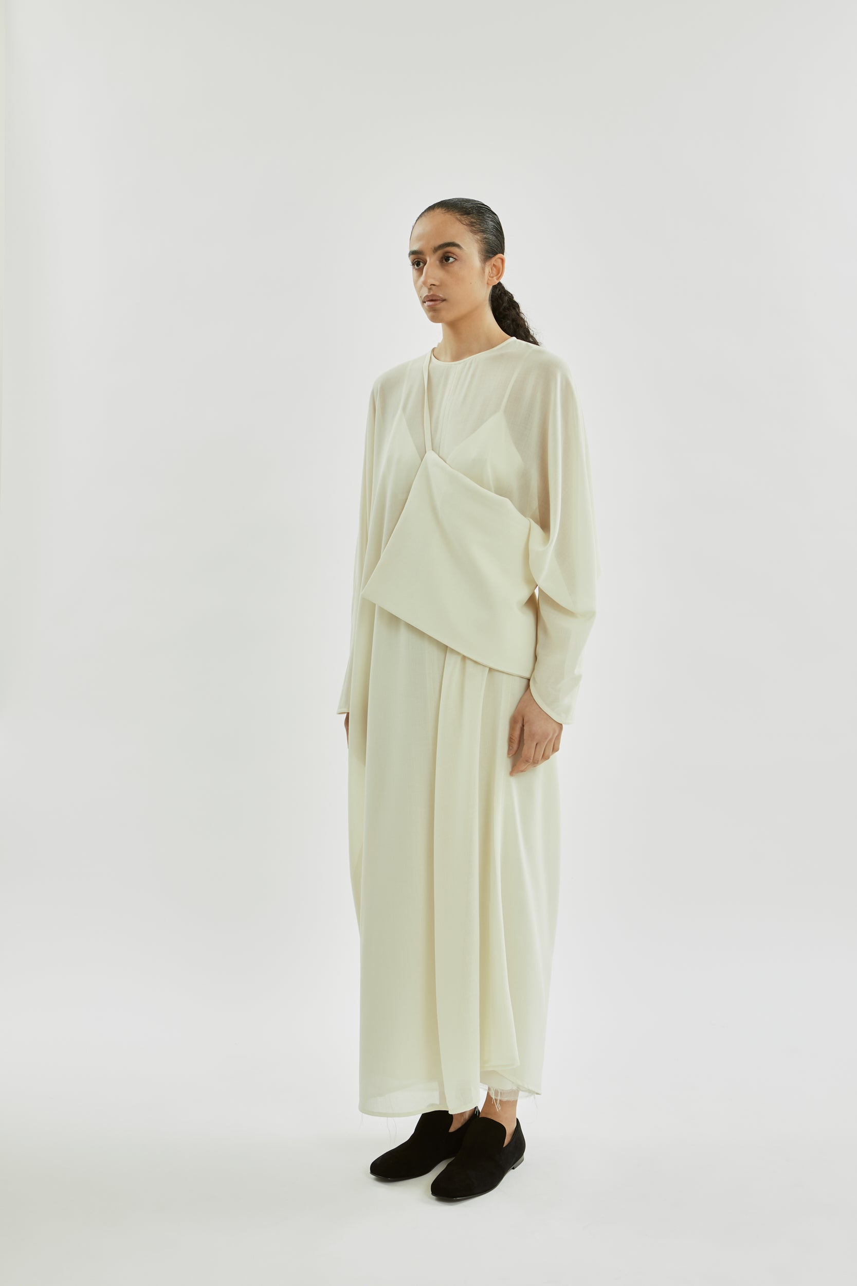 Epione dress | Off white - Virgin wool