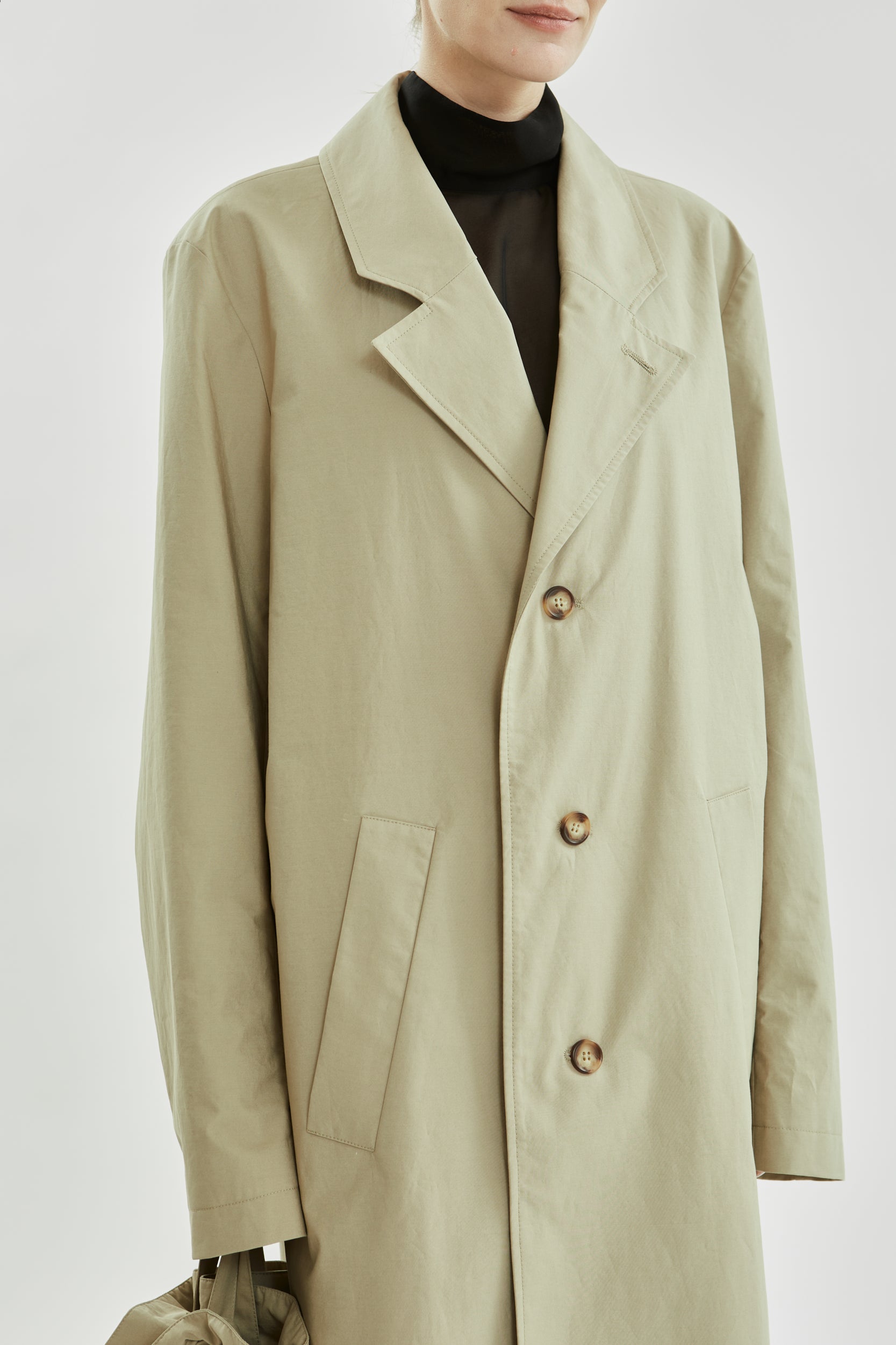 Ezra coat | Beige - Water repellent organic cotton