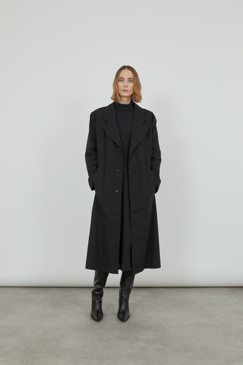 Ezra raincoat | Black - Water repellent cotton