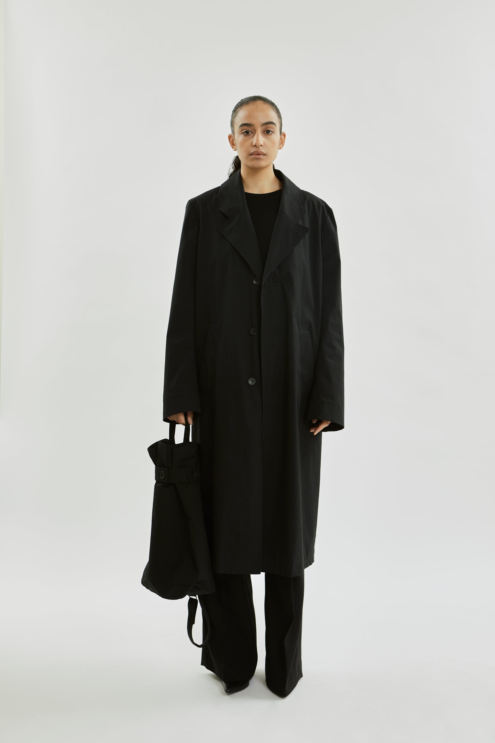 Ezra coat | Black - Water repellent organic cotton