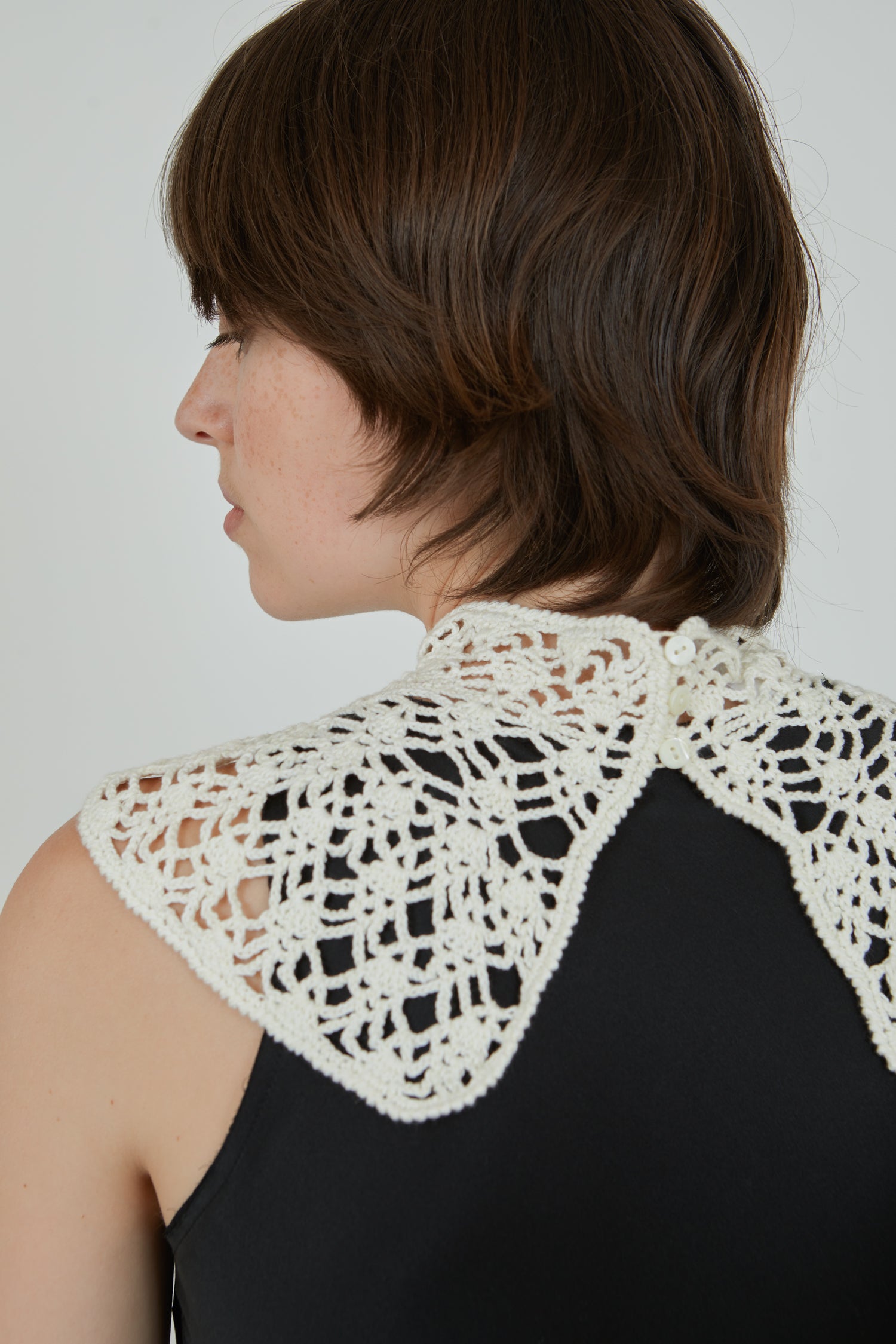 Fanny crochet collar | Off white - Cotton crochet