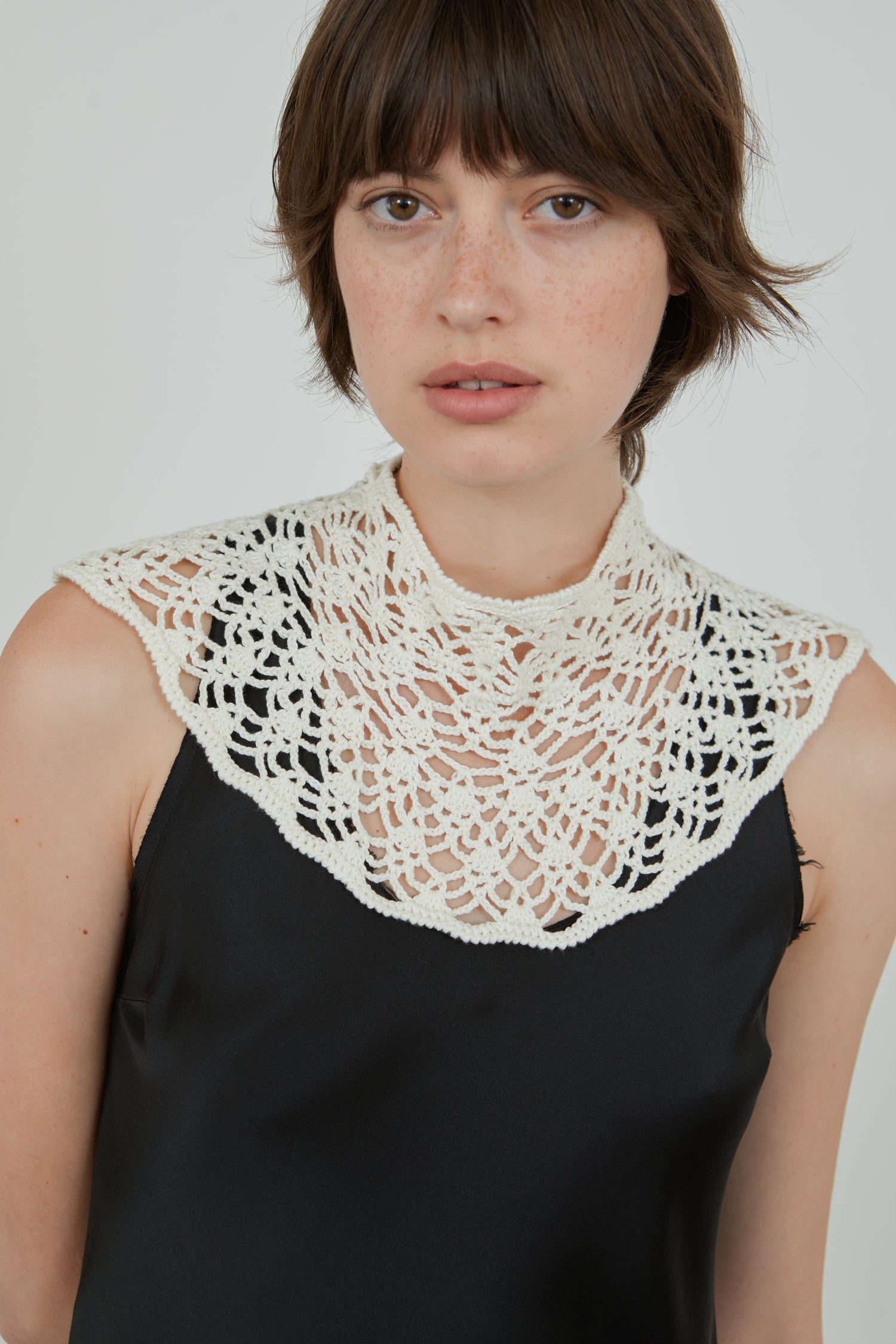 Fanny crochet collar | Off white - Cotton crochet