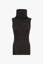 Fay turtleneck knit | Charcoal & moss - Egyptian cotton & cashmere blend